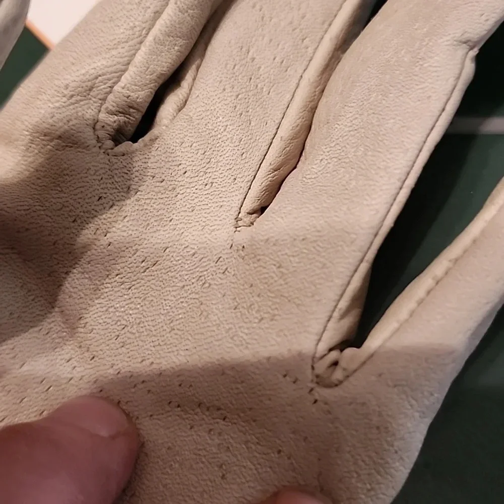 Vintage Light leather gloves‎ 8 NWT